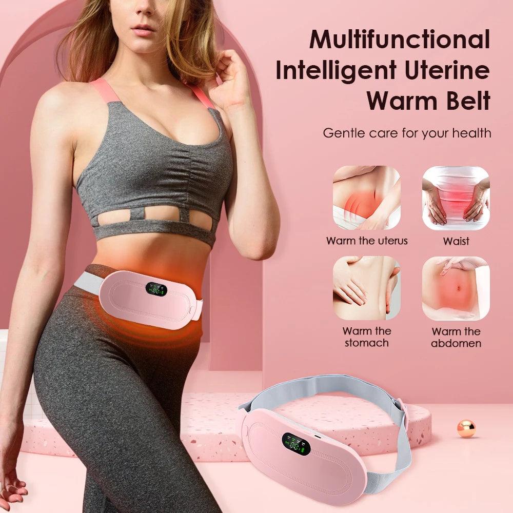 Menstrual Heating Pad Relief Pain Belt Massager | مدلك الحيض