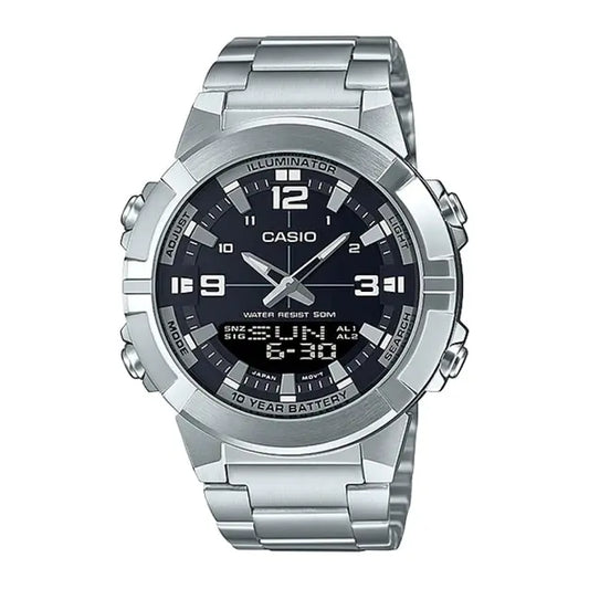 CASIO ANALOGUE DIGITAL MENS STAINLESS STEEL WATCH  | ساعة رقمية تناظرية
