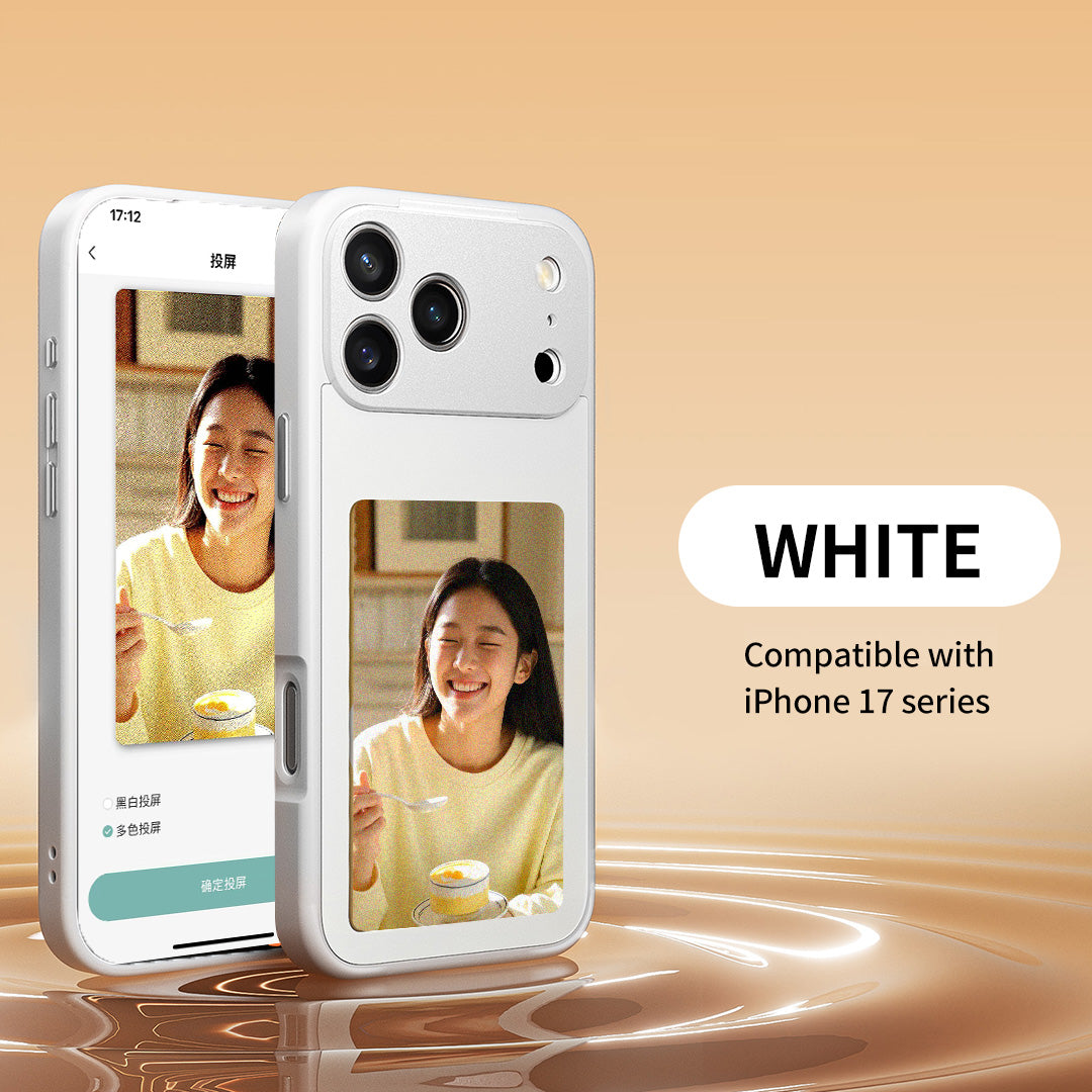 HD 4-Color E-lnk Screen AI Phone Case for iPhone 17 / Pro / Max|غطاء هاتف ذكي بشاشة حبر إلكتروني ملونة HD بأربعة ألوان