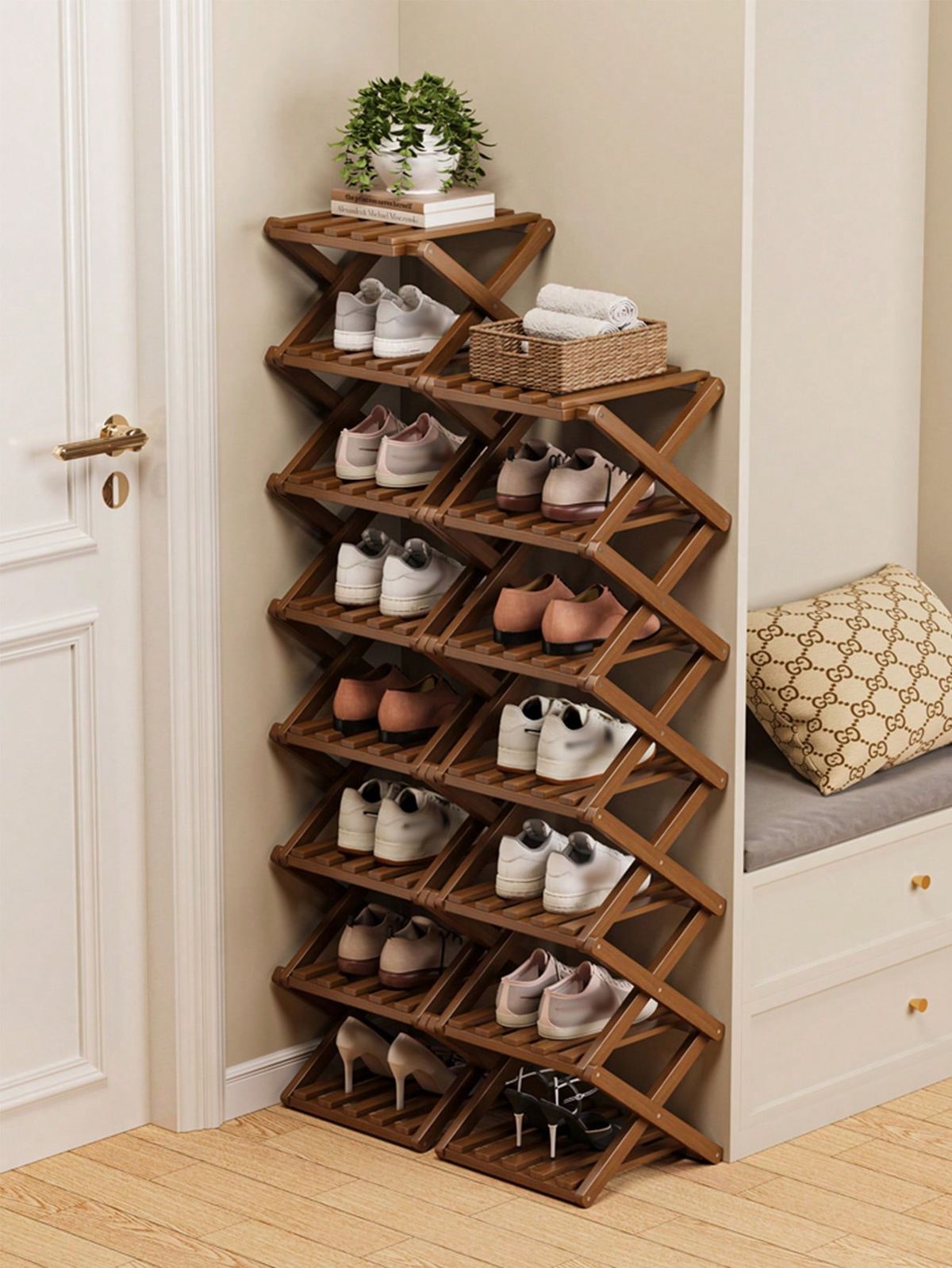 X-Shaped Shoe Rack| رف أحذية على شكل حرف X