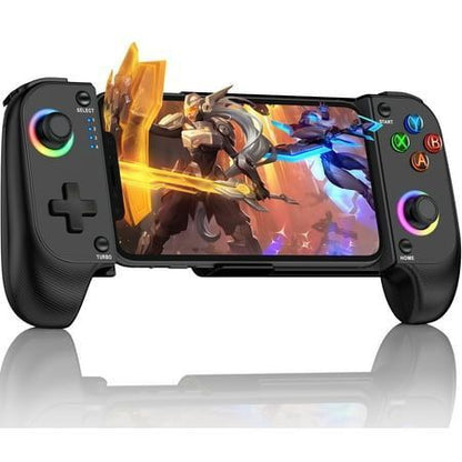 Mobile Gaming Controller RGB Light Phone Stretching Gamepad | وحدة تحكم الألعاب المحمولة
