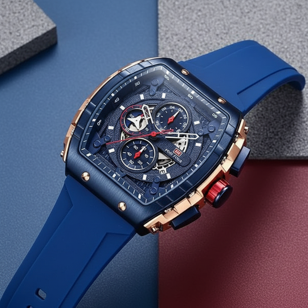 Mini Focus Fashion Hollow Big Dial Watch | ساعة ميني فوكس العصرية ذات المينا الكبيرة المجوفة