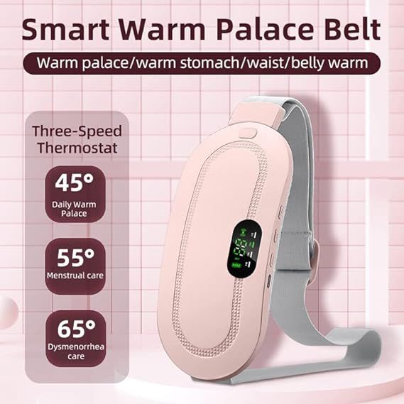 Menstrual Heating Pad Relief Pain Belt Massager | مدلك الحيض