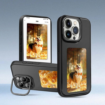 AI  E Ink Phone case Screen DIY Wallpaper for iPhone 13 14 15 Pro Max | جراب هاتف AI E LINK