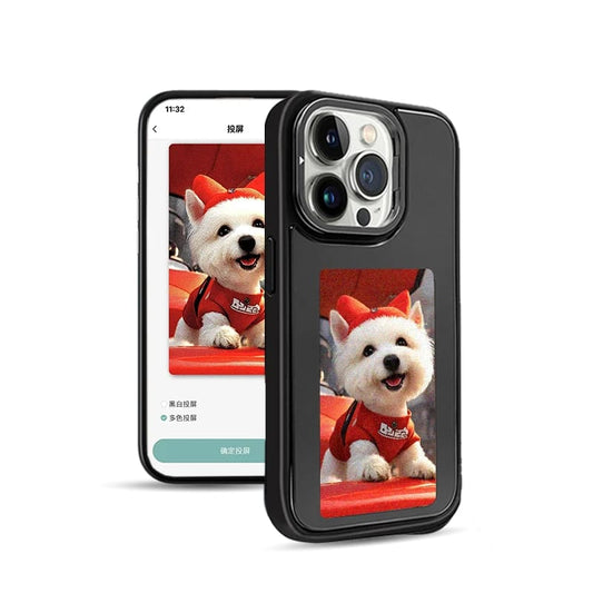 AI  E Ink Phone case Screen DIY Wallpaper for iPhone 13 14 15 Pro Max | جراب هاتف AI E LINK
