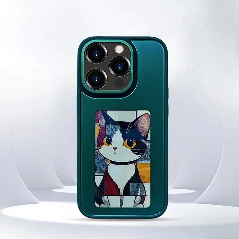 AI  E Ink Phone case Screen DIY Wallpaper for iPhone 13 14 15 Pro Max | جراب هاتف AI E LINK